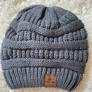 Page One Gray Knitted Hat